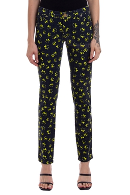 Calça Reta Algodão Estampado