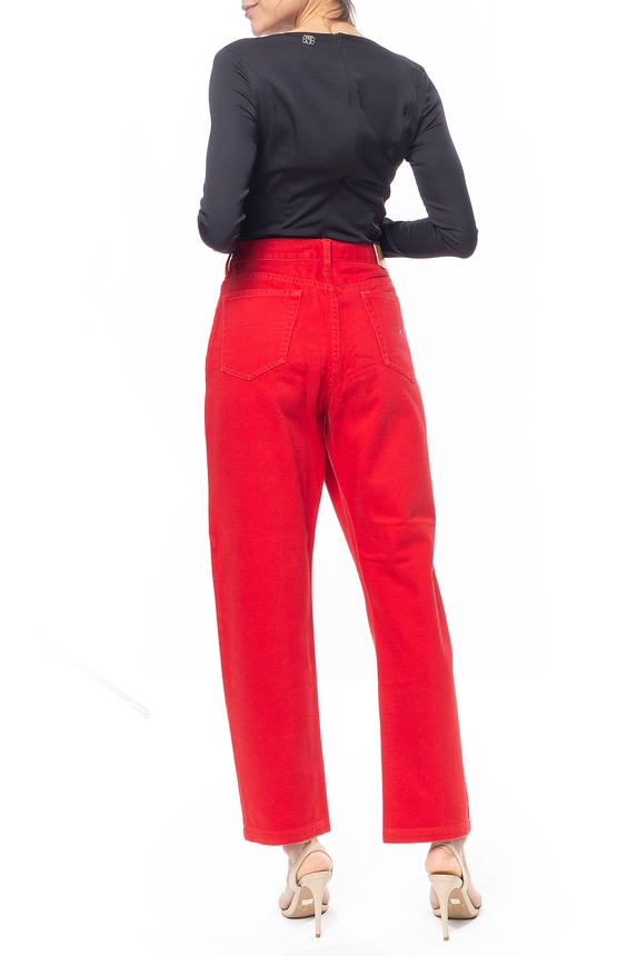 Calça Reta Jeans Vermelho - DG45213 Tommy Hilfiger