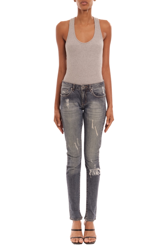 Calça Skinny Algodão Azul - DG32065 Animale