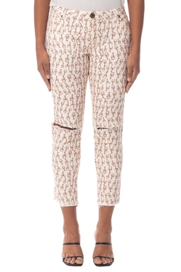 Calça Skinny Algodão Estampado