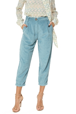 Calça Veludo Azul