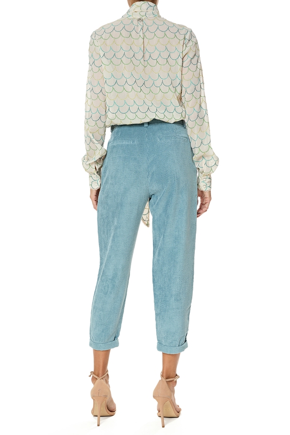 Calça Veludo Azul - DG76150 MOB