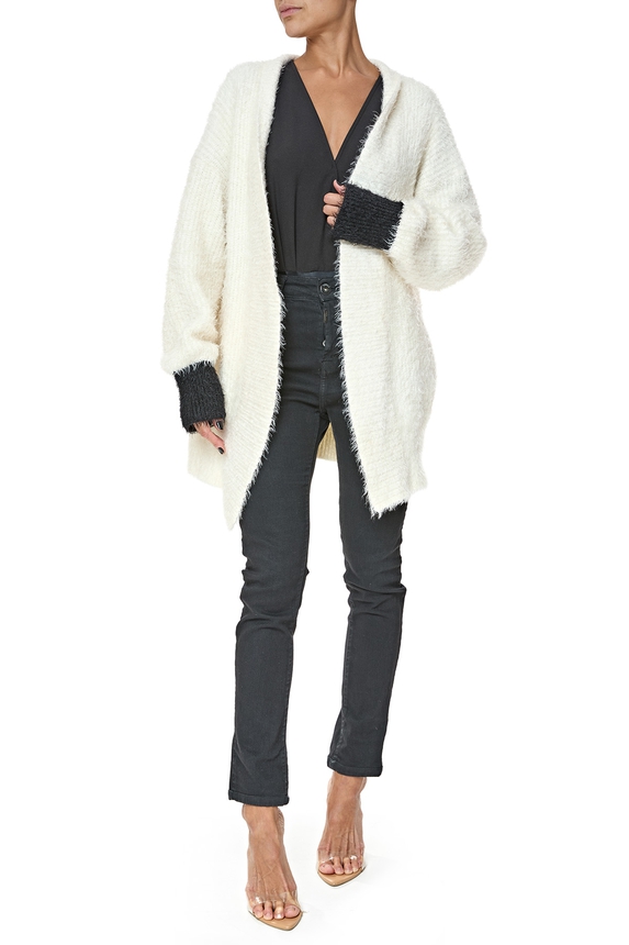 Cardigan Tricot Bege - DG76441 Iara Wisnik