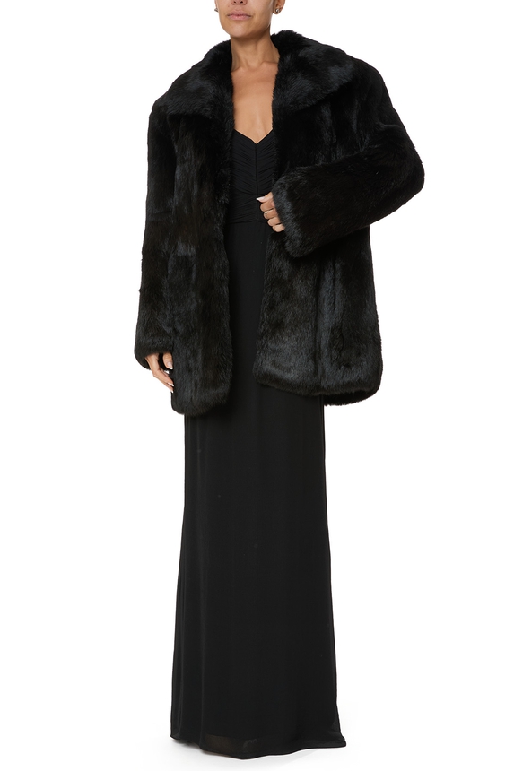 Casaco Couro Preto - DG76059 Prime Collection