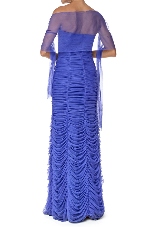 Cinto do Vestido Longo Tule Azul DG76691 - DG76692 Essential Collection