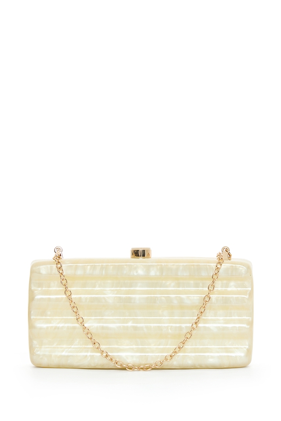 Clutch Acrílico Bege - DG55132 Curadoria Dress & Go