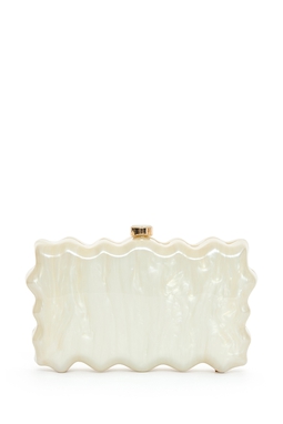 Clutch Acrílico Bege