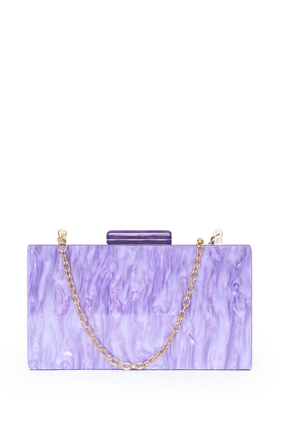 Clutch Acrílico Roxo - DG55048 Curadoria Dress & Go