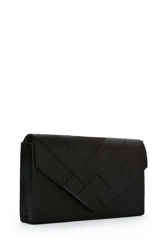 Clutch Cetim Preto - DG76871 Curadoria Dress & Go