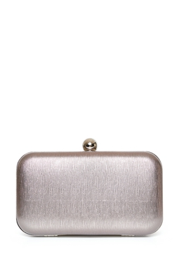 Clutch Couro Eco Prata