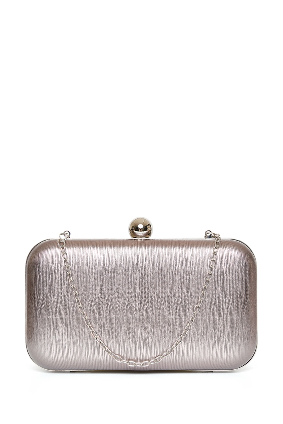 Clutch Couro Eco Prata - DG76414 Curadoria Dress & Go