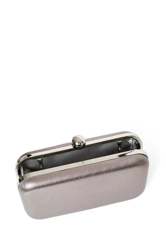 Clutch Couro Eco Prata - DG76414 Curadoria Dress & Go