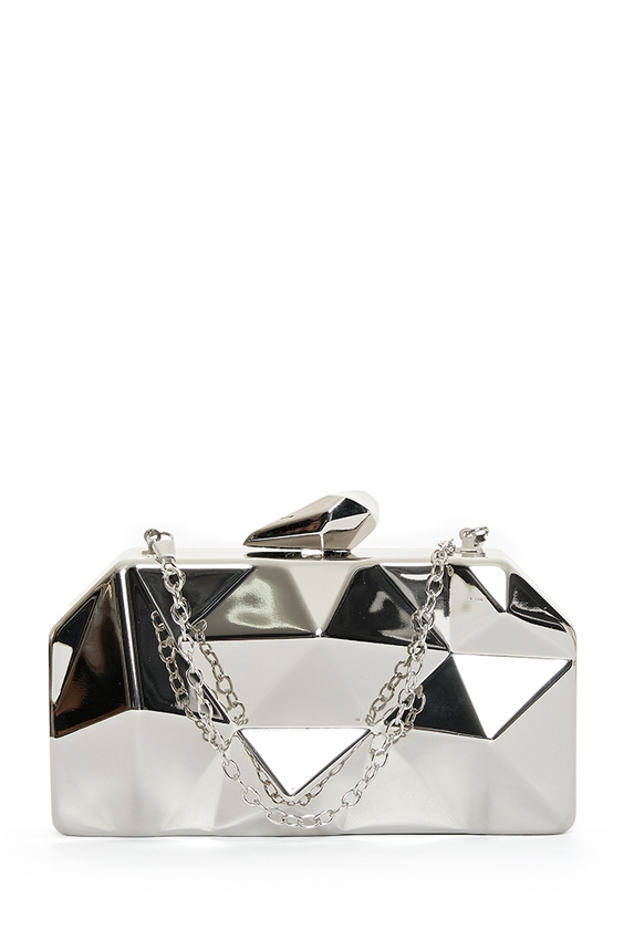Clutch Metal Prata - DG76870 Curadoria Dress & Go
