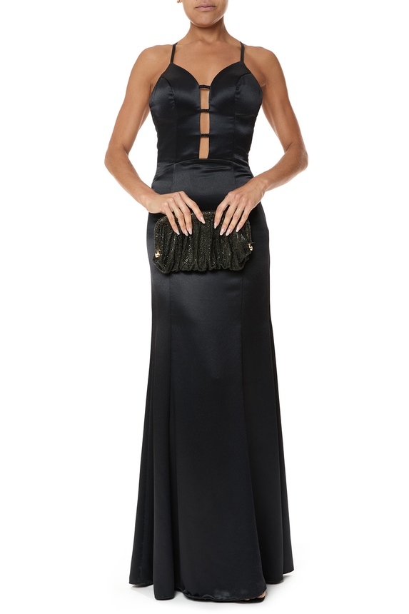 Clutch Metal Preto - DG55091 Curadoria Dress & Go