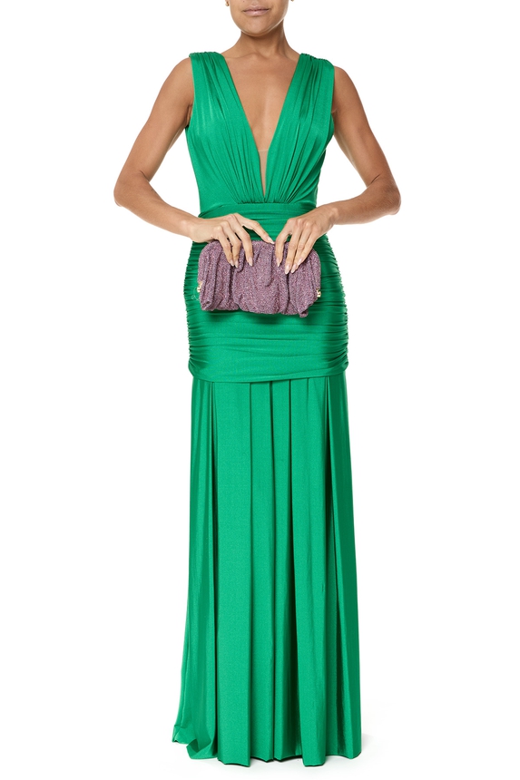 Clutch Metal Roxo - DG55022 Curadoria Dress & Go