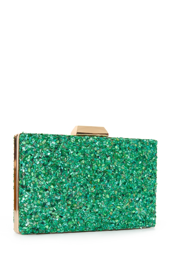 Clutch Paetê Verde - DG55054 Curadoria Dress & Go
