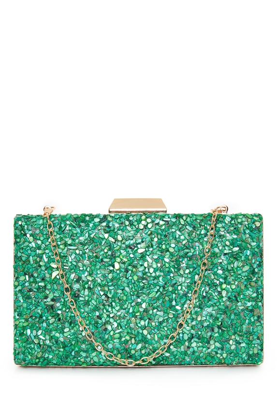 Clutch Paetê Verde - DG55054 Curadoria Dress & Go
