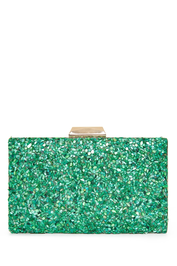 Clutch Paetê Verde - DG55054 Curadoria Dress & Go