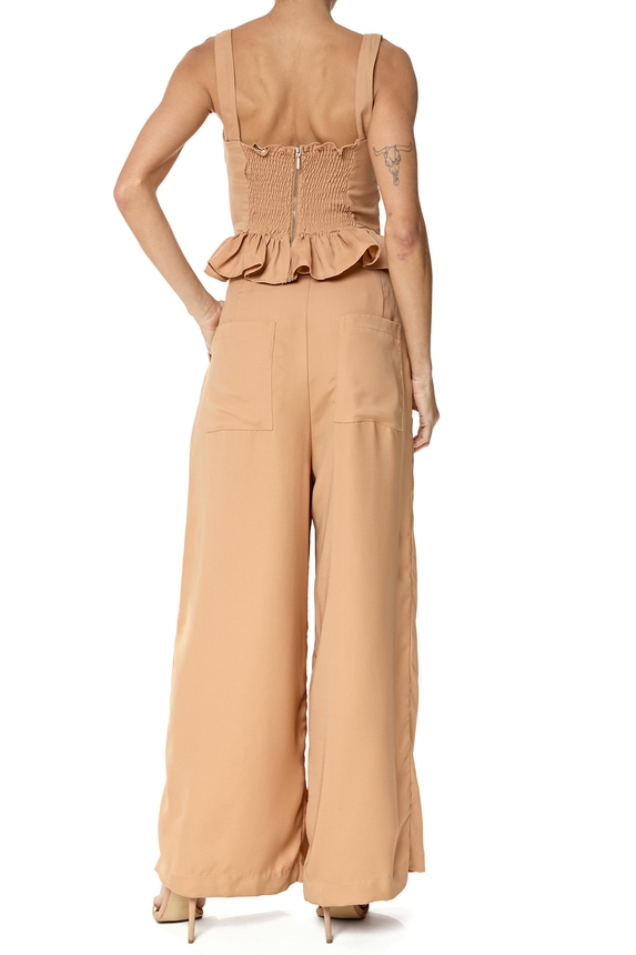 Conjunto Crepe Marrom - DG76333 Curadoria Dress & Go