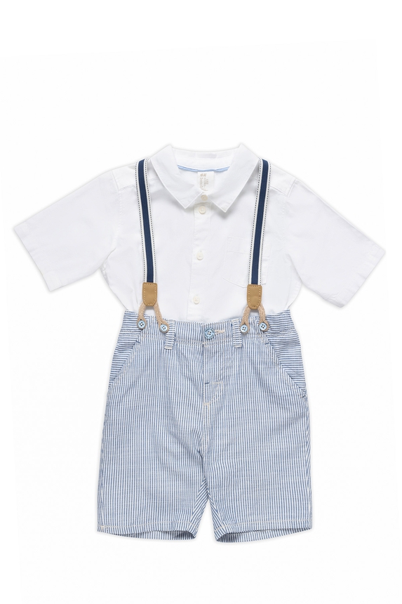 Conjunto Infantil Masculino Algodão Estampado - 9M/2A/9-12M/12-18M H&M