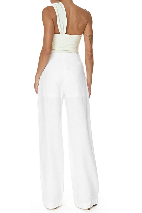 Conjunto Linho/Neoprene Bege - DG76644 Curadoria Dress & Go