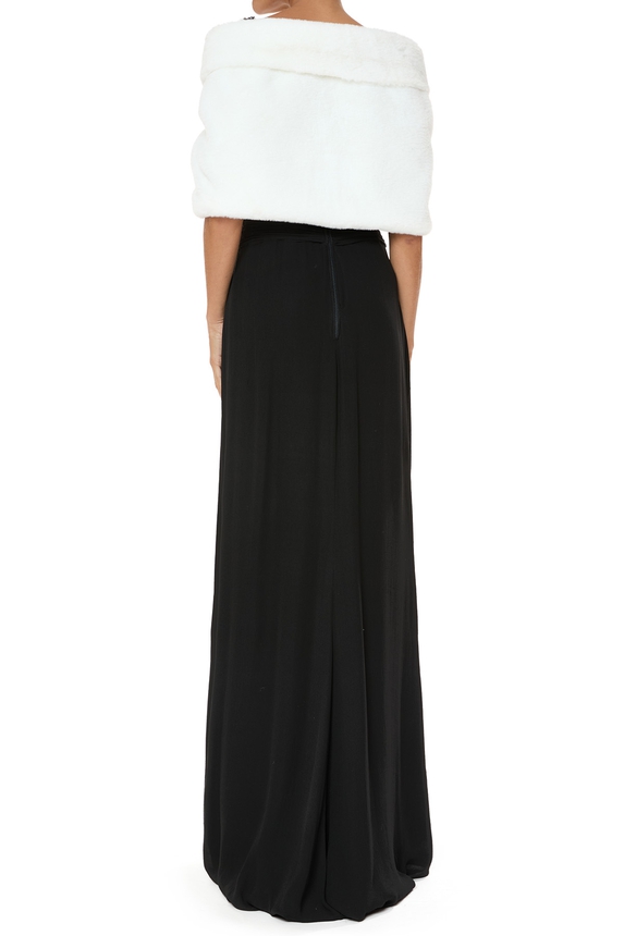 Estola Pelo Fake Branco - DG76103 Curadoria Dress & Go