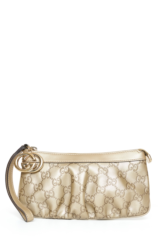 Gucci Guccissima New Britt Wristlett Gold - DG76475 Gucci