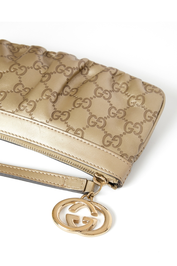Gucci Guccissima New Britt Wristlett Gold - DG76475 Gucci