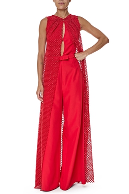 Macacão Crepe Vermelho