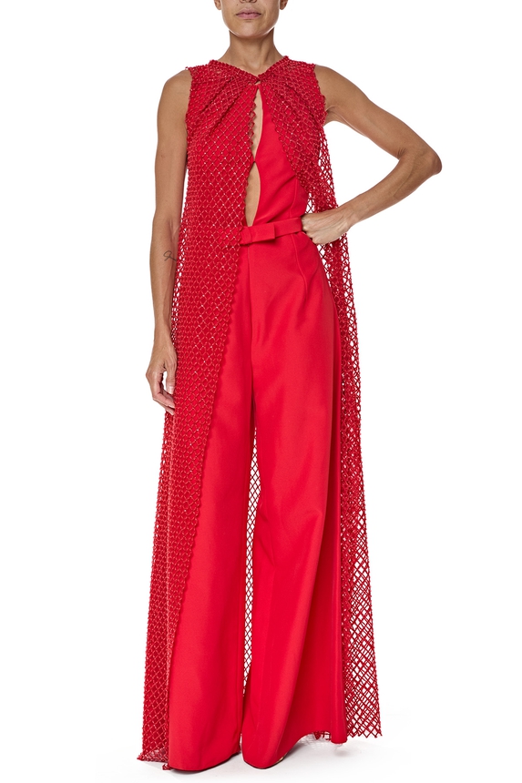 Macacão Crepe Vermelho - DG76459 Essential Collection