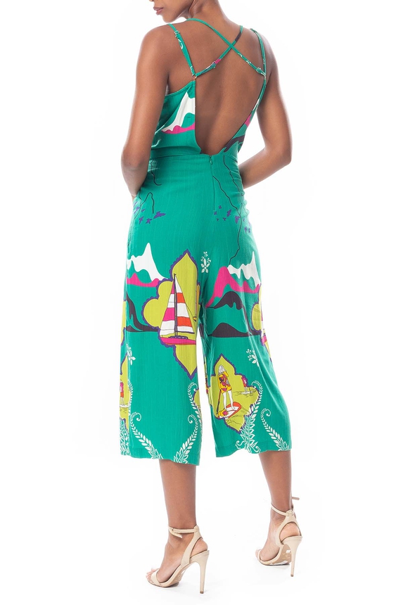 Macacão Midi Viscose Estampado - DG49240 Curadoria Dress & Go