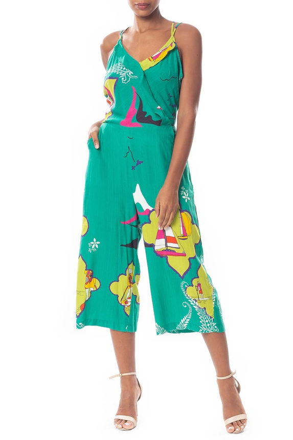 Macacão Midi Viscose Estampado - DG49240 Curadoria Dress & Go