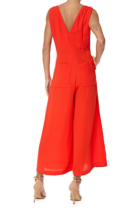 Macaquinho Crepe Laranja - DG76790 Shoulder