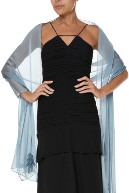 Pashmina Crepe Cinza