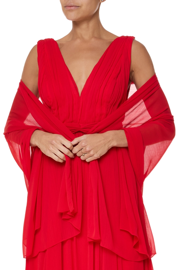 Pashmina do Vestido Longo Chiffon Vermelho DG74479 - DG74480 Le Lis Blanc