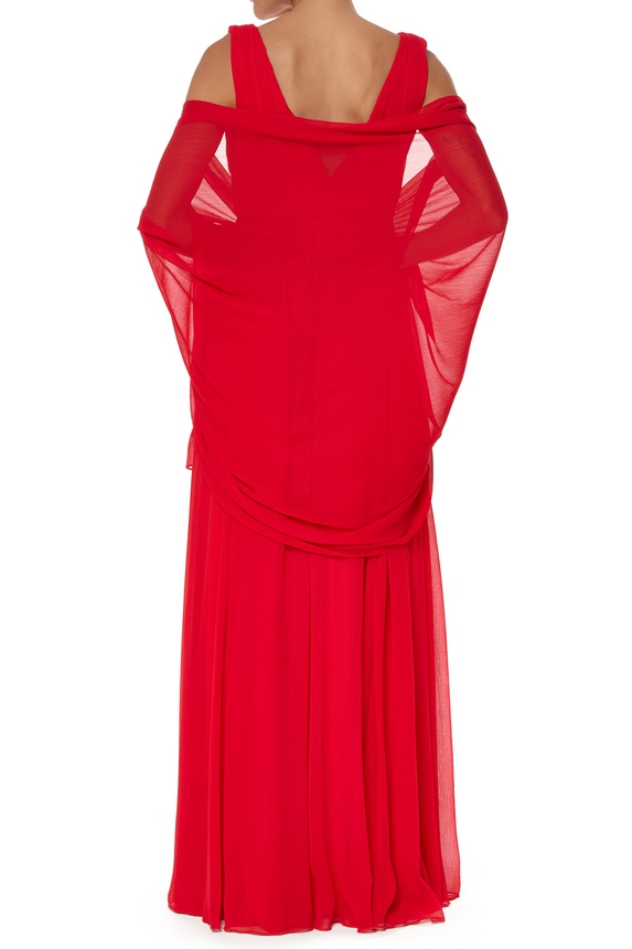 Pashmina do Vestido Longo Chiffon Vermelho DG74479 - DG74480 Le Lis Blanc
