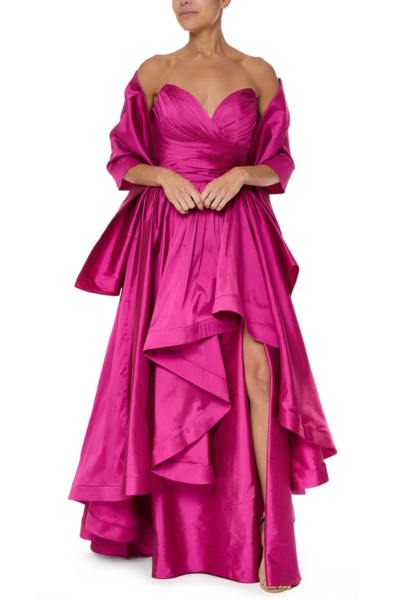 Pashmina do Vestido Longo Tafetá Rosa DG76071 - DG76070 Vanessa Simonetti