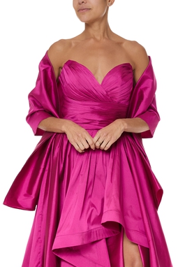 Pashmina do Vestido Longo Tafetá Rosa
