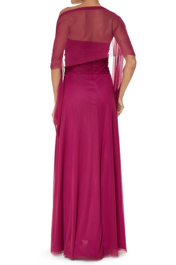Pashmina do Vestido Longo Tule Marsala DG76080 - DG76081 Essential Collection