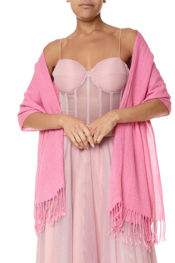 Pashmina Lã Rosa - DG75914 Curadoria Dress & Go