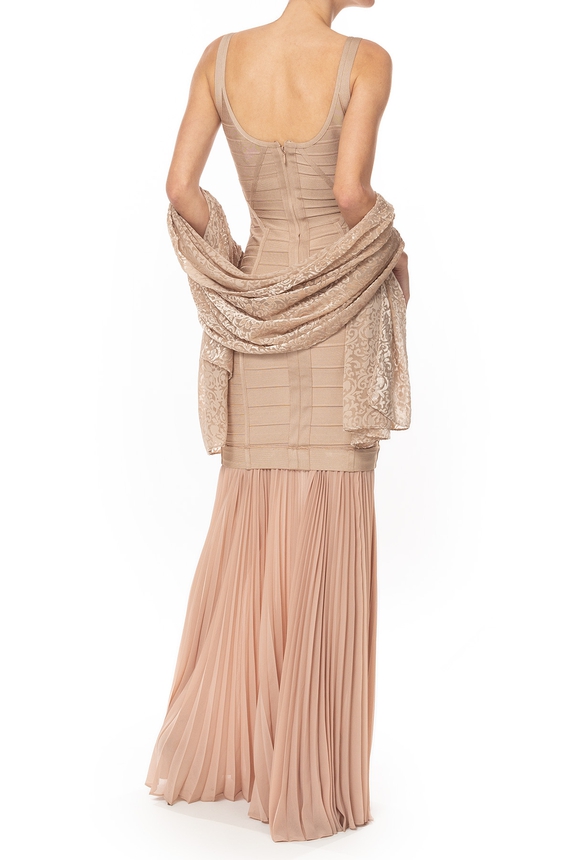 Pashmina Veludo Bege - DG66319 Curadoria Dress & Go