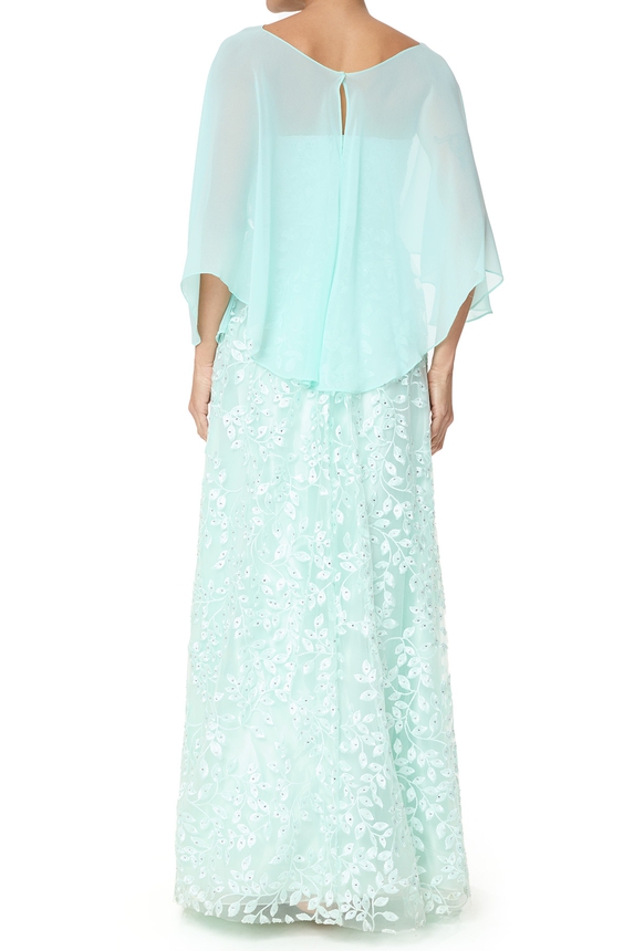 Pelerine do Vestido Longo Renda Verde DG75777 - DG75776 Marieta