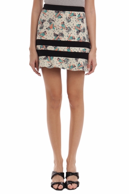 Saia Curta Algodão Estampado