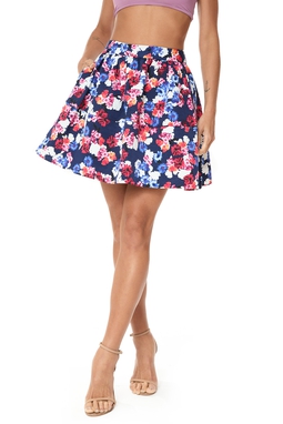 Saia Curta Algodão Estampado