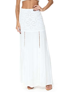 Saia Longa Algodão Bege