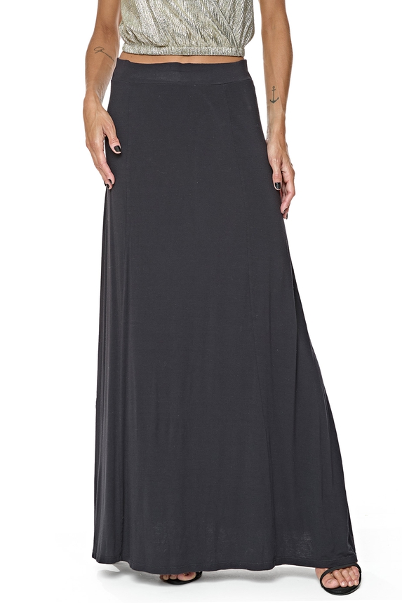 Saia Longa Jersey Preto - DG76448 Farm