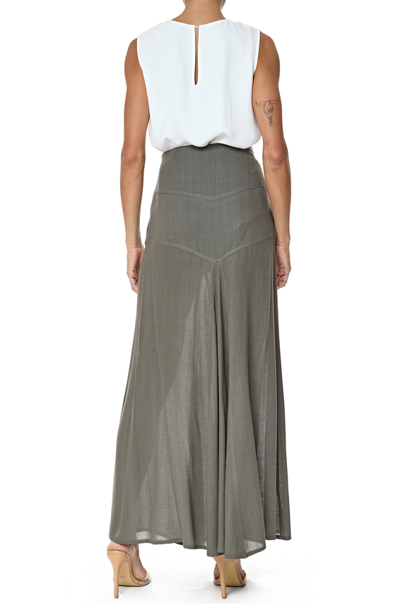 Saia Longa Linho Cinza - DG76443 Pade D