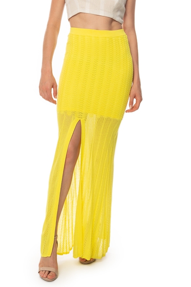 Saia Longa Tricot Amarelo