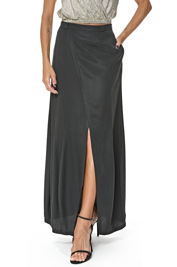 Saia Longa Viscose Preto - DG76450 Iara Wisnik