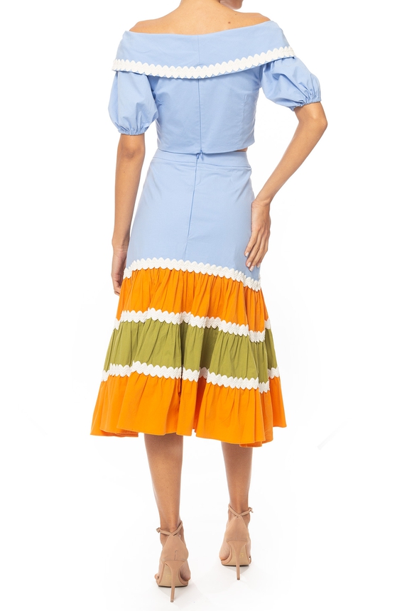 Saia Midi Algodão Estampado - DG63737 Patricia Bonaldi / PatBo